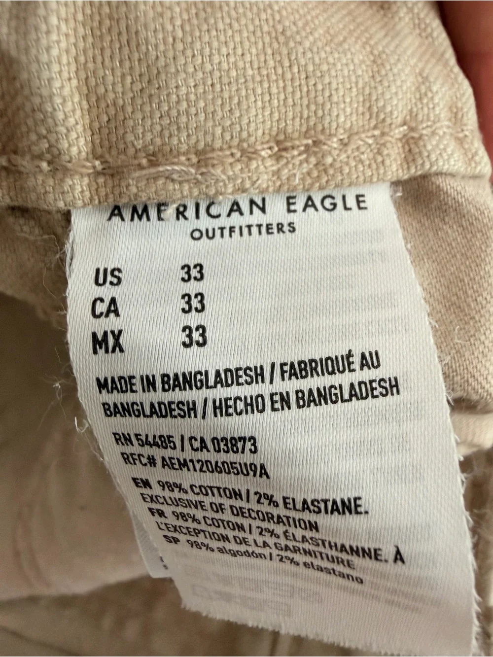 American Eagle Outfitters Tan Flat Front Chino Shorts